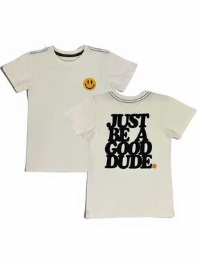 Cream Kids Short-Sleeve Graphic Tee - Just Be A Good Dude